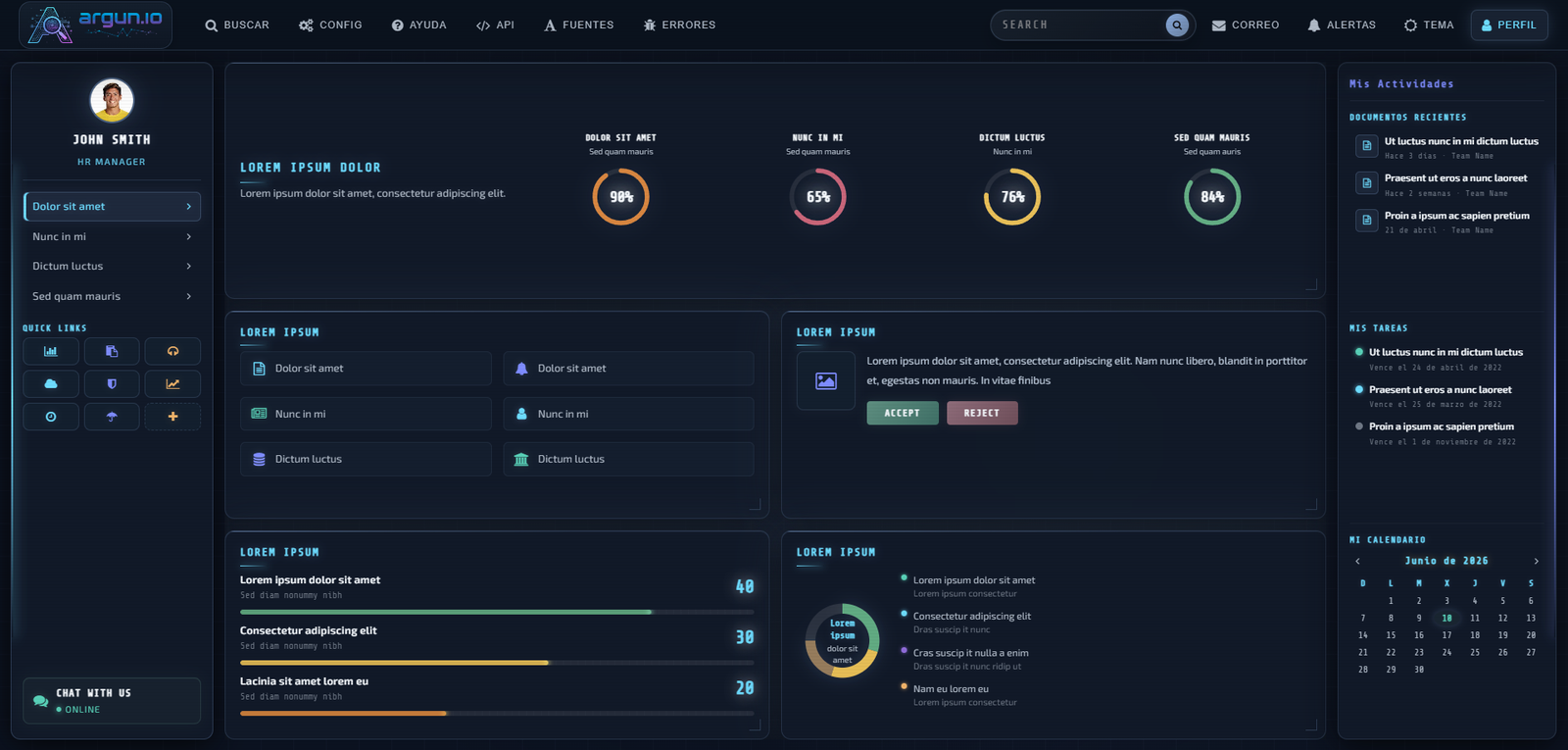 Vista de indexv2 de Argun.io
